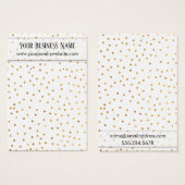 Gold Confetti auf der Display-Karte des White Earr (Vorne & Hinten)