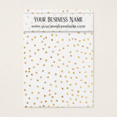 Gold Confetti auf der Display-Karte des White Earr (Vorderseite)