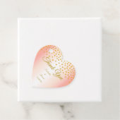 Gold Confetti auf Rose Gold Geschenkanhänger (Beispiel)