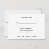 Gold Confetti auf schwarz, Custom, RSVP Karte (Rückseite)