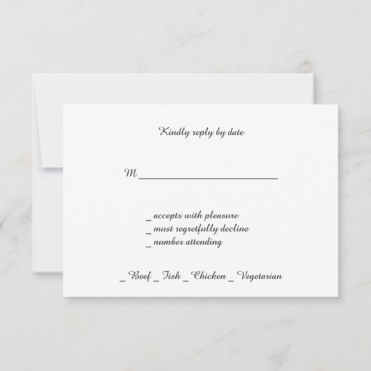 Gold Confetti auf schwarz, Custom, RSVP Karte (Rückseite)