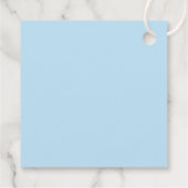 Gold Confetti Baby Boy Dusche Gefallen Tag Geschenkanhänger (Rückseite)