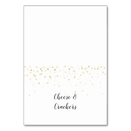 Gold Confetti Baby Duschbuffet Lebensmittelmarken Tischnummer