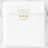 Gold Confetti Baby Dusche Danke Sticker (Tasche)
