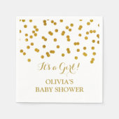 Gold Confetti Baby Dusche Serviette (Vorderseite)
