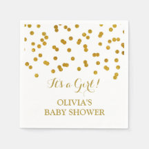 Gold Confetti Baby Dusche