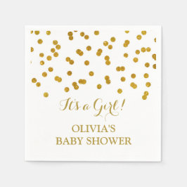 Gold Confetti Baby Dusche Serviette