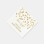 Gold Confetti Baby Dusche Serviette (Ecke)