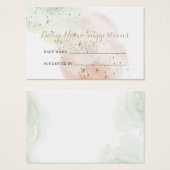 Gold Confetti Baby Name Suggestions Card (Vorne & Hinten)