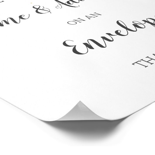 Gold Confetti Babydusche Anrede eines Umschlagszei Poster (Ecke)