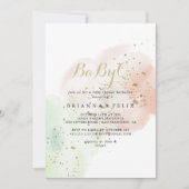 Gold Confetti BabyQ Baby Shower Barbecue Einladung (Vorderseite)