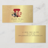 Gold Confetti Bäckerei Blumenmischer Visitenkarte (Vorne/Hinten)