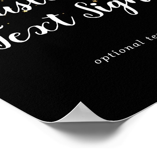 Gold Confetti | Benutzerdefiniertes Zeichen für Sc Poster (Ecke)