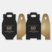Gold Confetti Black 60th birthday Personalized Geschenkschachtel (Ungeklappt)