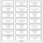 Gold Confetti | Black Wedding Guest Address Labels (Blatt)