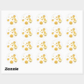 Gold Confetti Blank Template Elegant Modernes Runder Aufkleber (Blatt)