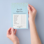 Gold Confetti Blauer DuschkopfDer richtige Preis Flyer (Handgriff)