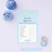 Gold Confetti Blauer DuschkopfDer richtige Preis Flyer (Einzeln)