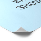 Gold Confetti Blue Baby Dusche Begrüßungszeichen Poster (Ecke)