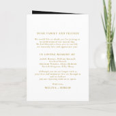 Gold Confetti Boho Black Folded Wedding Programm (Rückseite)