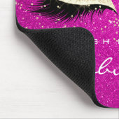 Gold Confetti Branding Beauty Hot Pink Lashes Mousepad (Ecke)