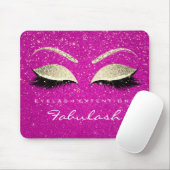 Gold Confetti Branding Beauty Hot Pink Lashes Mousepad (Mit Mouse)