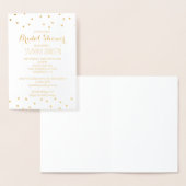 Gold Confetti Brautparty Folienkarte (Anzeige)