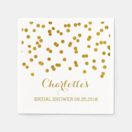 Gold Confetti Brautparty Serviette
