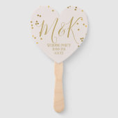 Gold Confetti Bridal Blush Wedding Party Hand Fans Fächer (Vorderseite)