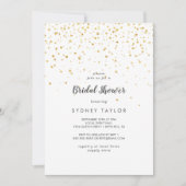 Gold Confetti Bridal Dusche Einladung (Vorderseite)