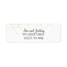 Gold Confetti Calligraphy Address Labels