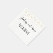 Gold Confetti Calligraphy Napkins Serviette (Ecke)