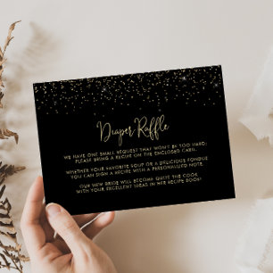 Gold Confetti Calligraphy Wedding Recipe Anfrage Begleitkarte