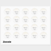 Gold Confetti Calligraphy Wedding Vielen Dank Runder Aufkleber (Blatt)