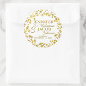 Gold Confetti Celebration Runder Aufkleber (Tasche)