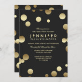Gold Confetti Chic Modernes Brautparty Einladung (Vorne/Hinten)
