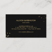 Gold Confetti Circle Gray Business Card Visitenkarte (Rückseite)