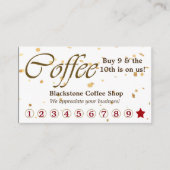 Gold Confetti Coffee Loyalty Treuekarte (Vorderseite)