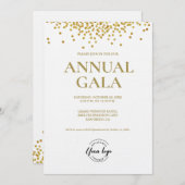 Gold Confetti Custom Logo Gala Corporate Event Einladung (Vorne/Hinten)