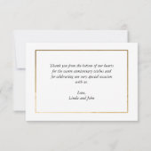 Gold Confetti Dankeschön Karte (Rückseite)