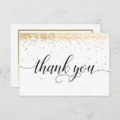 Gold Confetti Dankeschön Karte (Vorne/Hinten)