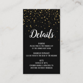 Gold Confetti Details Card Begleitkarte
