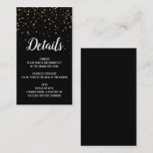 Gold Confetti Details Card Begleitkarte (Vorne/Hinten)