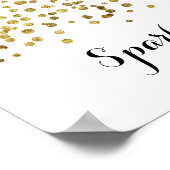 Gold Confetti Dot Sparkle und Shine Poster (Ecke)