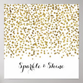 Gold Confetti Dot Sparkle und Shine Poster (Vorne)