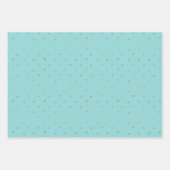 Gold Confetti Dots Aqua Mint Christmas Geschenkpapier Set (Vorderseite)
