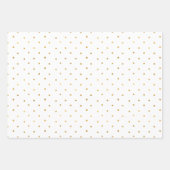 Gold Confetti Dots Aqua Mint Geschenkpapier Set (Vorderseite 3)