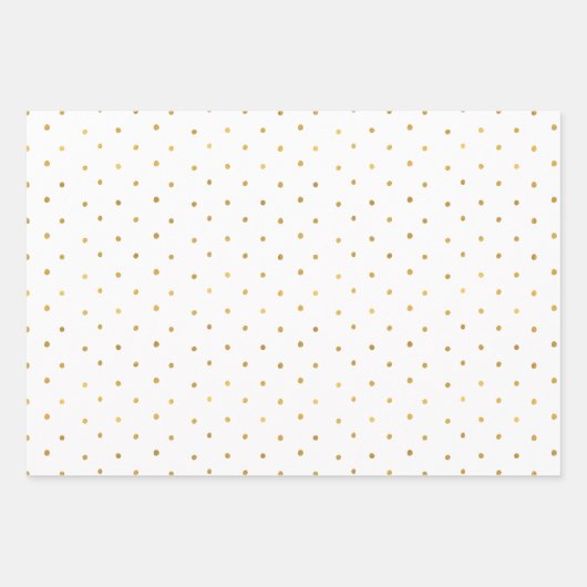 Gold Confetti Dots Aqua Mint Geschenkpapier Set (Vorderseite 3)