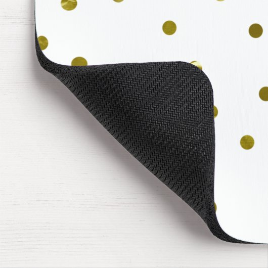 Gold Confetti Dots Imitate Foil Modern Chic Einfac Mousepad (Ecke)