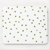 Gold Confetti Dots Imitate Foil Modern Chic Einfac Mousepad (Vorne)
